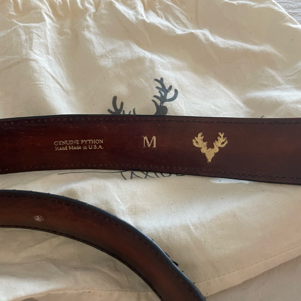 Taxidermy Python Logo Belt - Picture 2 of 5